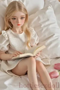 US Stock 60cm 1ft11 TPE Twee Girl Petite Flat Chested With lovely dress