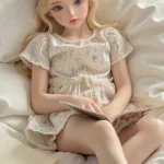 US Stock 60cm 1ft11 TPE Twee Girl Petite Flat Chested With lovely dress