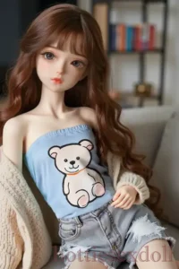 US Stock 60cm 1ft11 Mini Cute Tiny Small Chested Curly​ Lovely Girl For Man