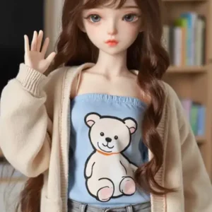 US Stock 60cm 1ft11 Mini Cute Tiny Small Chested Curly Lovely Girl For Man