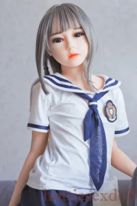 128cm 4ft2 Preppy Small chested Girl Wears school uniforms