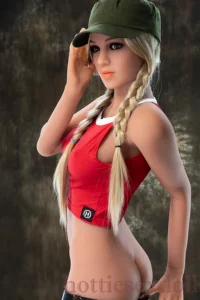 166cm 5ft5 Yellow And White Twin Braids Athletic Outfit Rebel Girl For Man