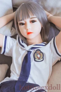 128cm 4ft2 Preppy Small chested Girl Wears school uniforms