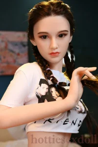 160cm 5ft3 A Tall Flat Chested Girl With A Black Braid Adult Toy For Male