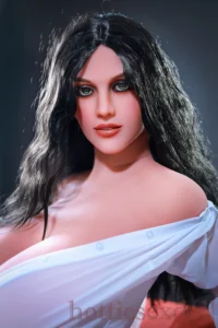 156cm 5ft1 Large Bust​ Wavy Black Hair Bold Lady Alluring Sex Doll