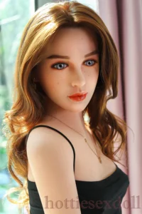 159cm 5ft3 Small breast Minimal Girl Lying On The Desk With Black Dress