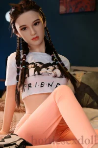 160cm 5ft3 A Tall Flat Chested Girl With A Black Braid Adult Toy For Male