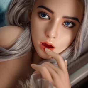 164cm 5ft4 Full Body Silicone Luxury Silvery-Gray Hair Smoke Boss Lady Baddie Doll