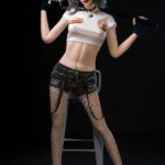 173cm 5ft8 Fearless Female Police Warrior Gray Hair Styled In Two Ponytails