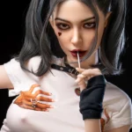 173cm 5ft8 Fearless Female Police Warrior Gray Hair Styled In Two Ponytails