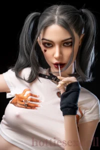 173cm 5ft8 Fearless Female Police Warrior Gray Hair Styled In Two Ponytails