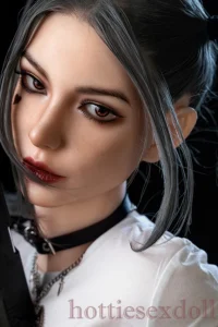 173cm 5ft8 Fearless Female Police Warrior Gray Hair Styled In Two Ponytails