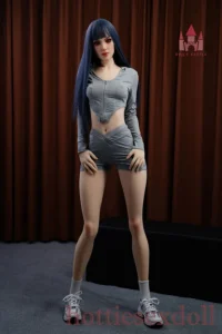 170cm 5ft7 B Cup Long Blue Straight Hair Large Deep-set Eyes Sex Doll