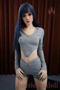 170cm 5ft7 B Cup Long Blue Straight Hair Large Deep-set Eyes Sex Doll