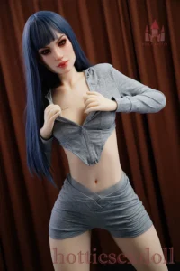 170cm 5ft7 B Cup Long Blue Straight Hair Large Deep-set Eyes Sex Doll