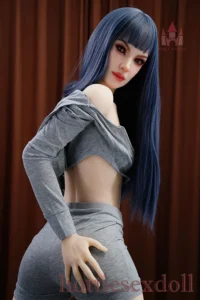 170cm 5ft7 B Cup Long Blue Straight Hair Large Deep-set Eyes Sex Doll