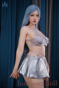 Full-body Realistic Skin Texture Silver-gray Hair Silver Metallic Outfit Sex Doll