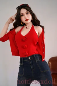 170cm 5ft7 E Cup Fair Smooth Skin Modern Red Halter Micro-sexy Doll