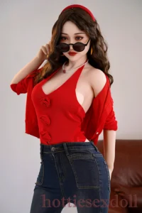 170cm 5ft7 E Cup Fair Smooth Skin Modern Red Halter Micro-sexy Doll