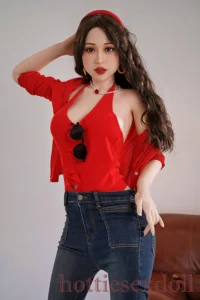 170cm 5ft7 E Cup Fair Smooth Skin Modern Red Halter Micro-sexy Doll