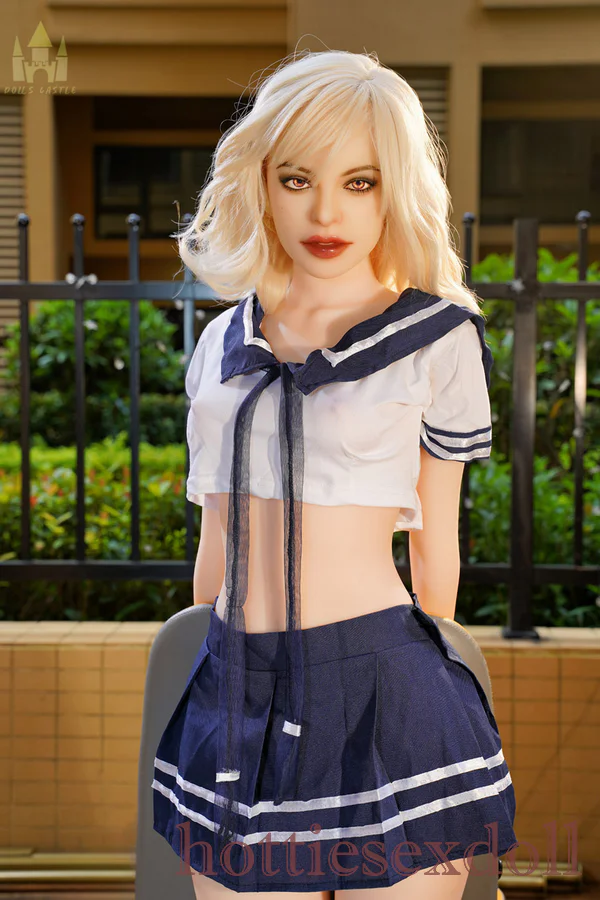 150cm 4ft11 School Uniform Short Golden Hair At School Sex Doll