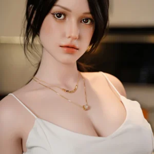 Ponytail Hairstyle Natural Makeup Indoor Kitchen setting Sex Doll