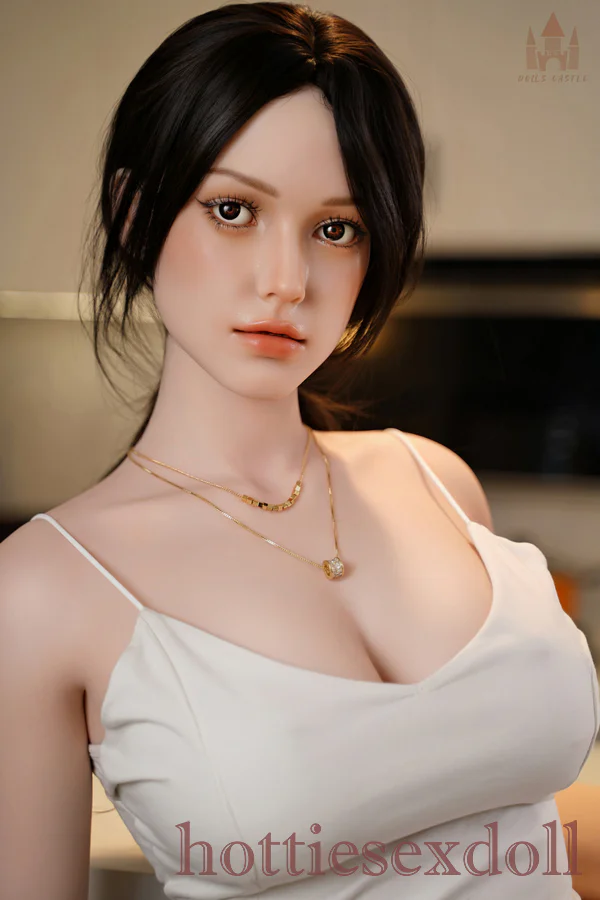 Ponytail Hairstyle Natural Makeup Indoor Kitchen setting Sex Doll