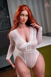 157cm 5ft2 H Cup French Girl Burgundy Fit Toned Figure Sex Doll