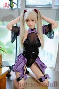 vBlonde Twin-tails Cosplay Anime Style Bunny Girl Outfit Sex Doll