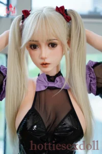 Blonde Twin-tails Cosplay Anime Style Bunny Girl Outfit Sex Doll