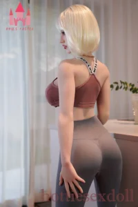 163cm 5ft4 Smoky Eye Makeup High-Waisted Grey Leggings Wine Lips TPE doll